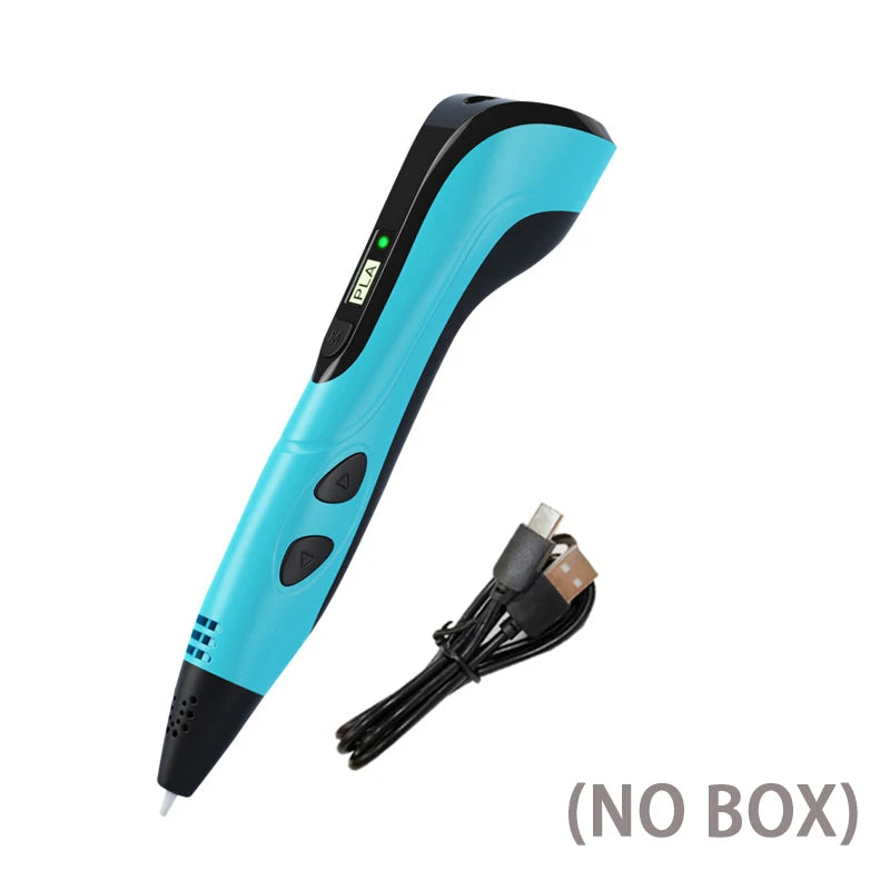 3D Printing Pen with LCD Display and PLA Filament for Kids