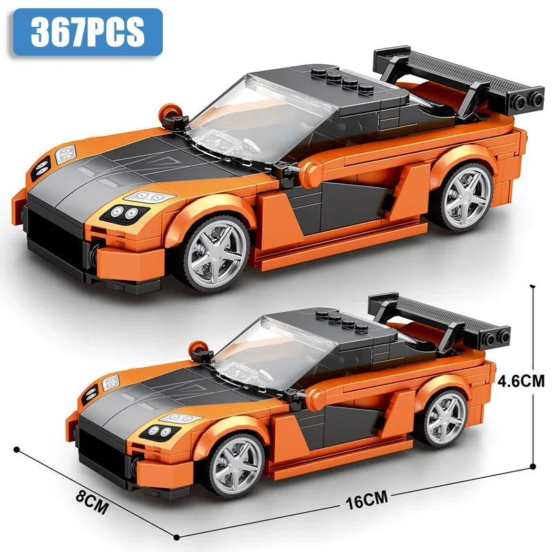 Supercar Model Building Block Kit