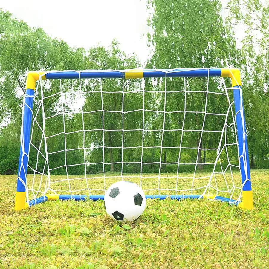 Portable Foldable Soccer Goal Set with Ball and Pump