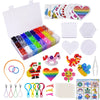 A collection of 2000 mini bead sets with templates and keychain accessories in various colors and shapes.