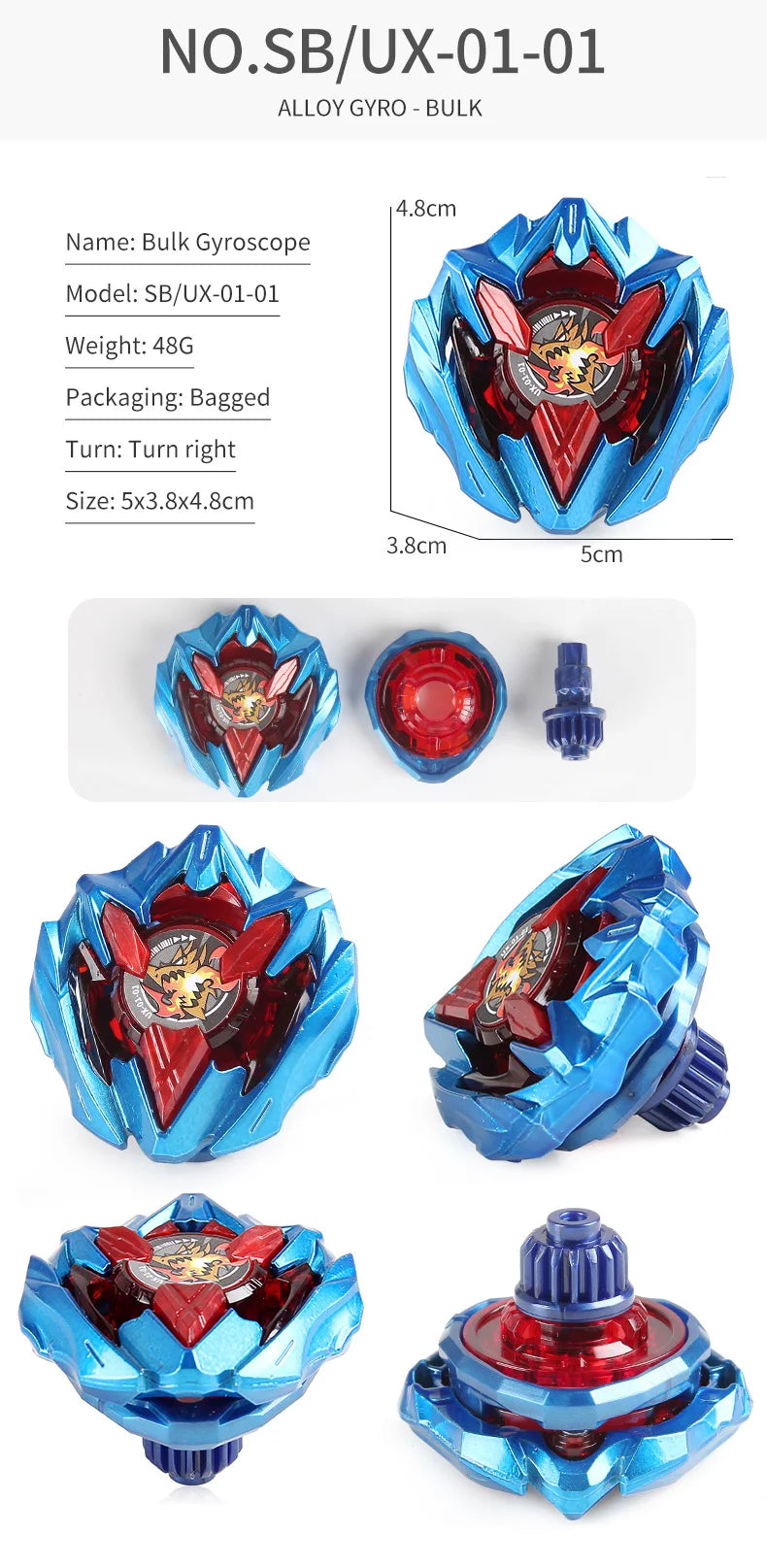 Metal Spinning Top Battle Set with Launcher