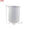 A white flexible silicone measuring cup with volume markings, showing 250ml capacity.