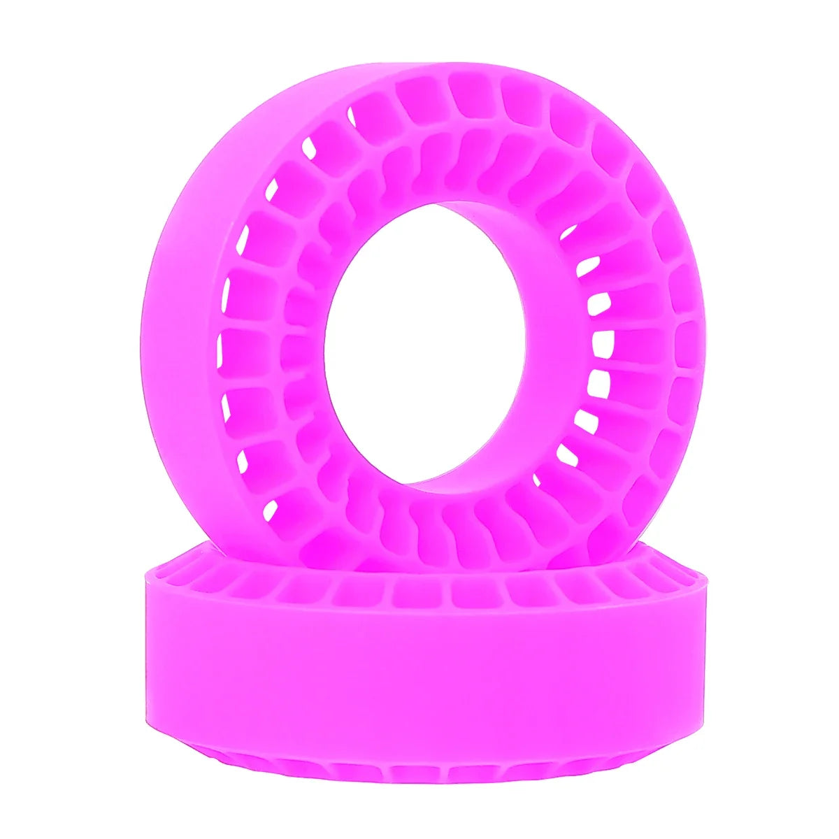 Pink silicone rubber tire inserts for RC crawlers