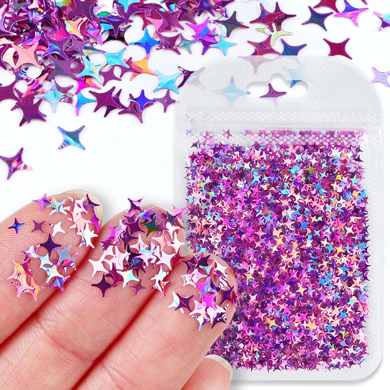 Shimmering Star Resin Sequins for DIY Crafts