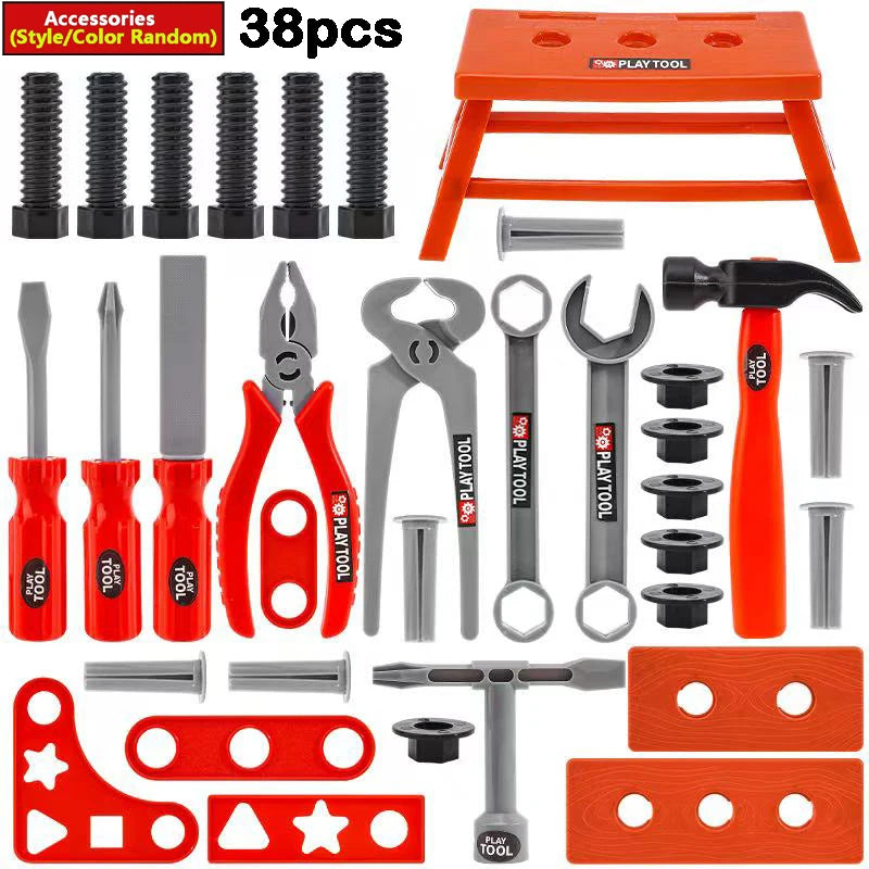 Kids Pretend Play Tool Set with Realistic Repair Accessories