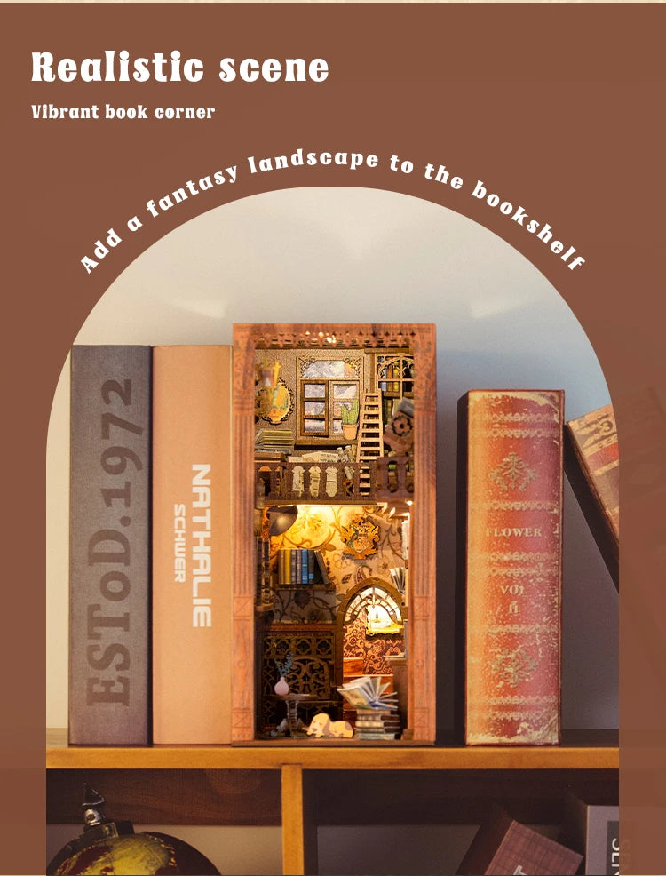 Eternal Bookstore DIY Book Nook Kit with LED Lighting