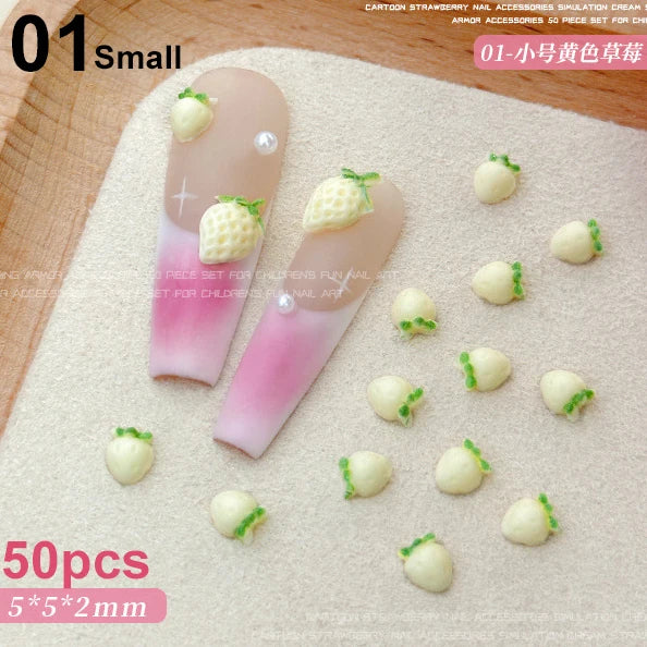 Fruit & Floral Resin Nail Art Decorations