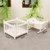 Miniature Dollhouse Furniture Set with Cradle, Piano & Table