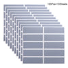 A stack of square, translucent gray scratch-off sticker sheets arranged in rows and columns.