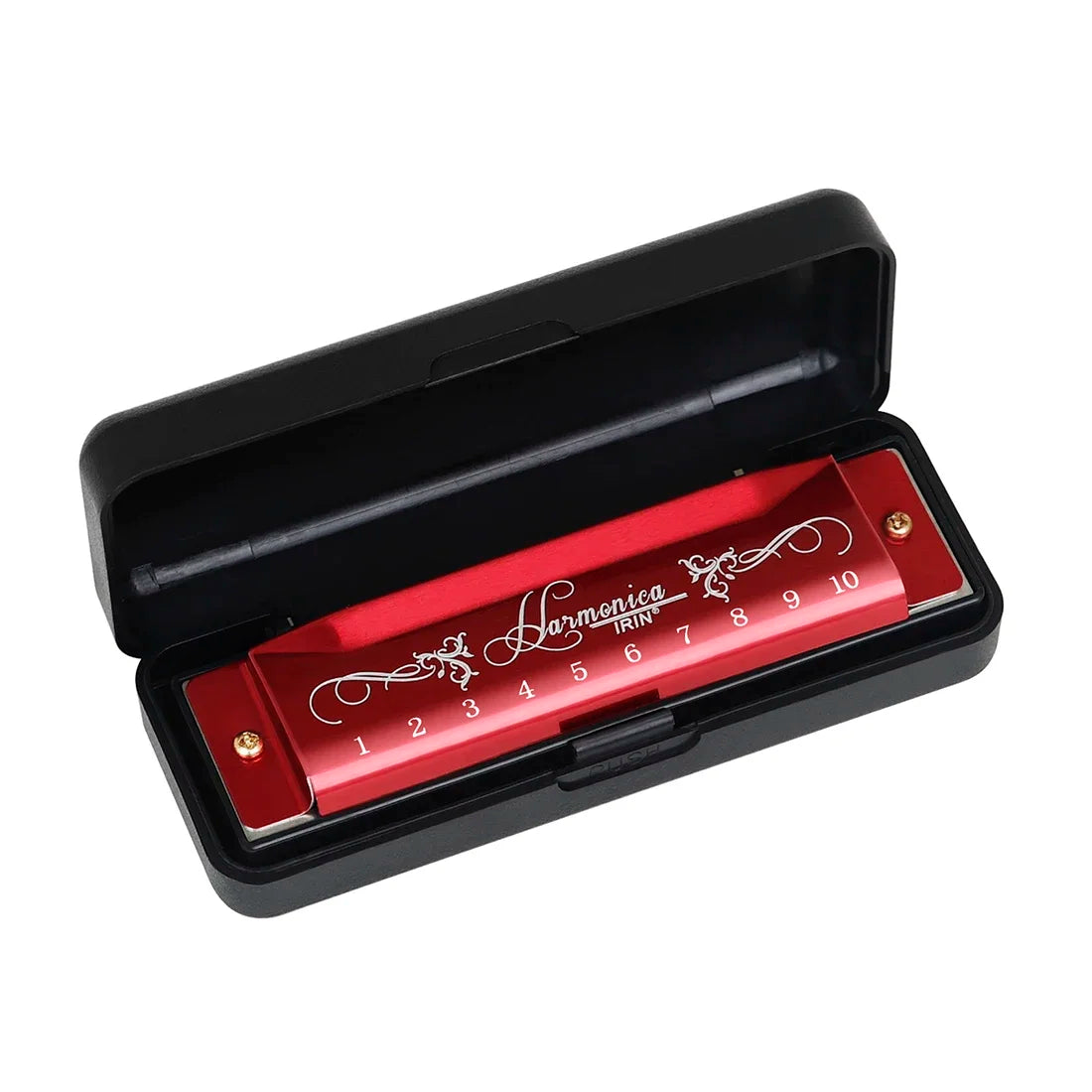 10-Hole C Key Harmonica with Vibrant Metal Shell