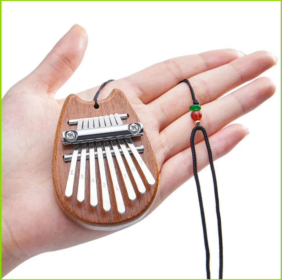 Mini 8-Key Kalimba Thumb Piano with Lanyard – Cute Totoro Design