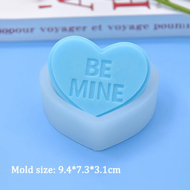 Heart-Shaped Silicone Candle Mold | DIY Soap & Candle Making Kit