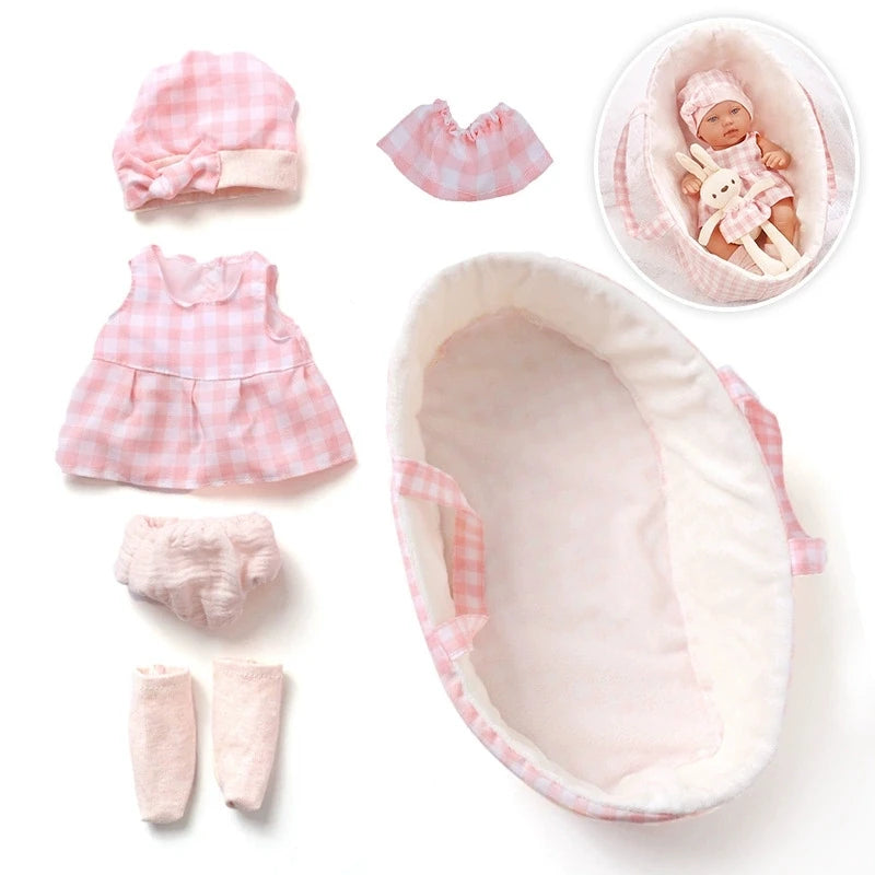 Cozy Cartoon Bear Winter Pajamas for 12-Inch Reborn Dolls