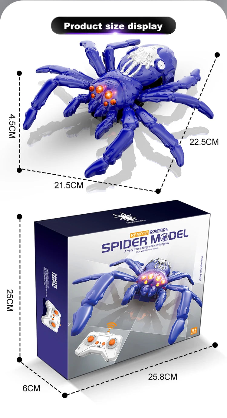 Remote Control Wall-Climbing Gecko Toy with LED Lights