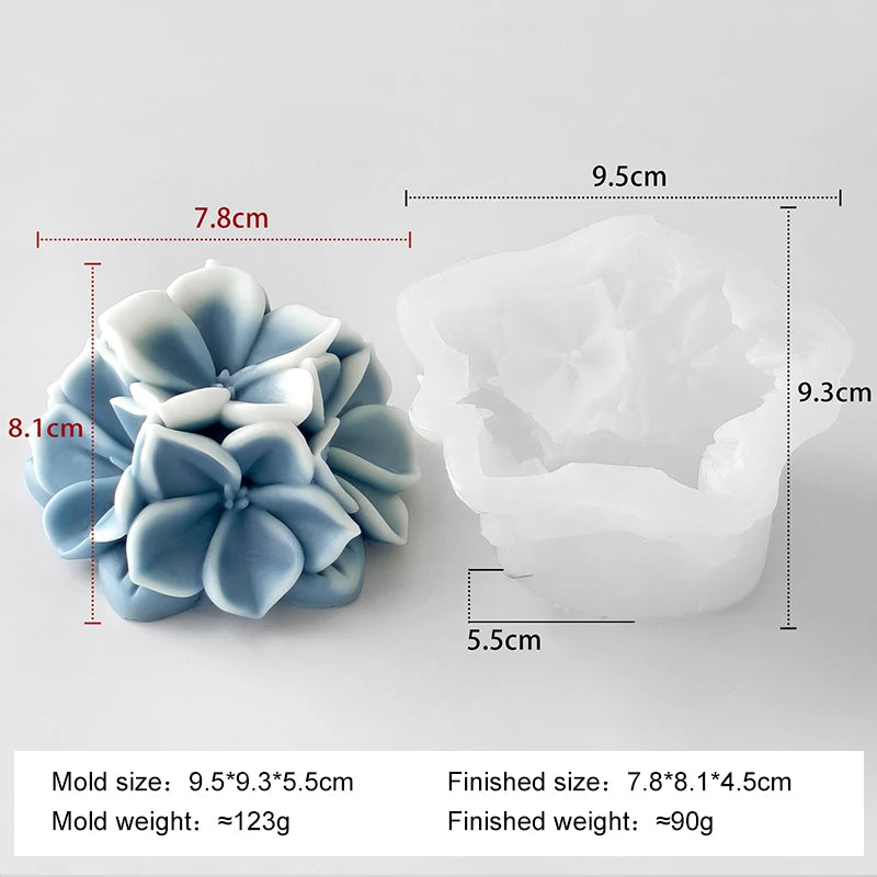 Floral Silicone Mold for Soap, Resin, and Candle Making