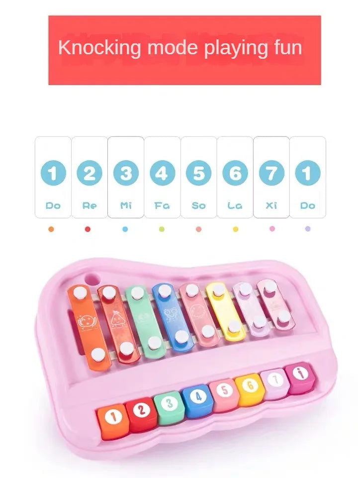 Montessori Wooden Xylophone for Toddlers – 8-Tone Musical Toy for Ages 0-3