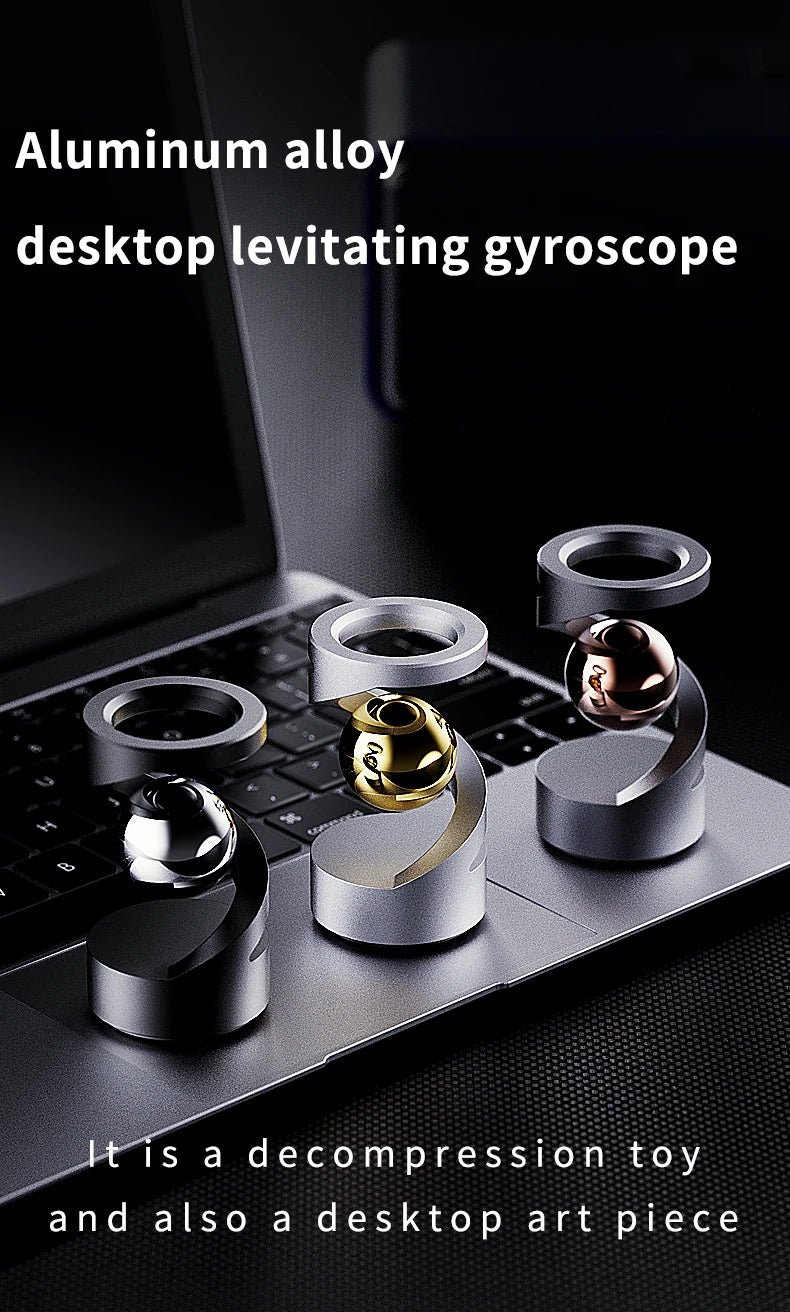 Magnetic Levitating Spinning Top – Precision Metal Desk Toy
