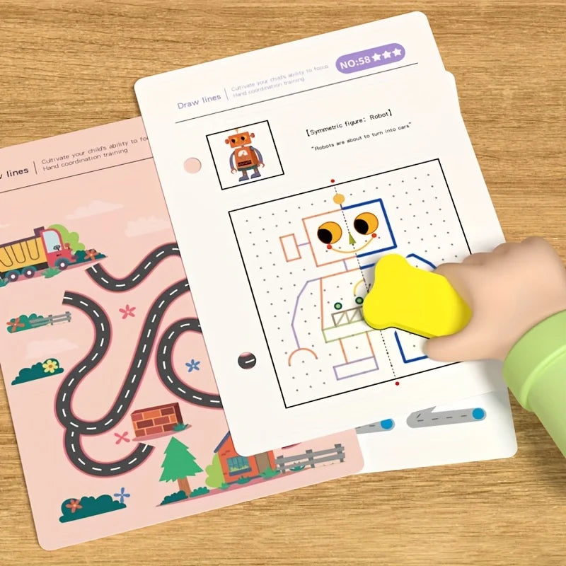 Reusable Magic Tracing Workbook with Pen & Eraser