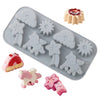 Set de moules à dessert en silicone aux formes licorne, étoile et soleil, gris clair pour la pâtisserie