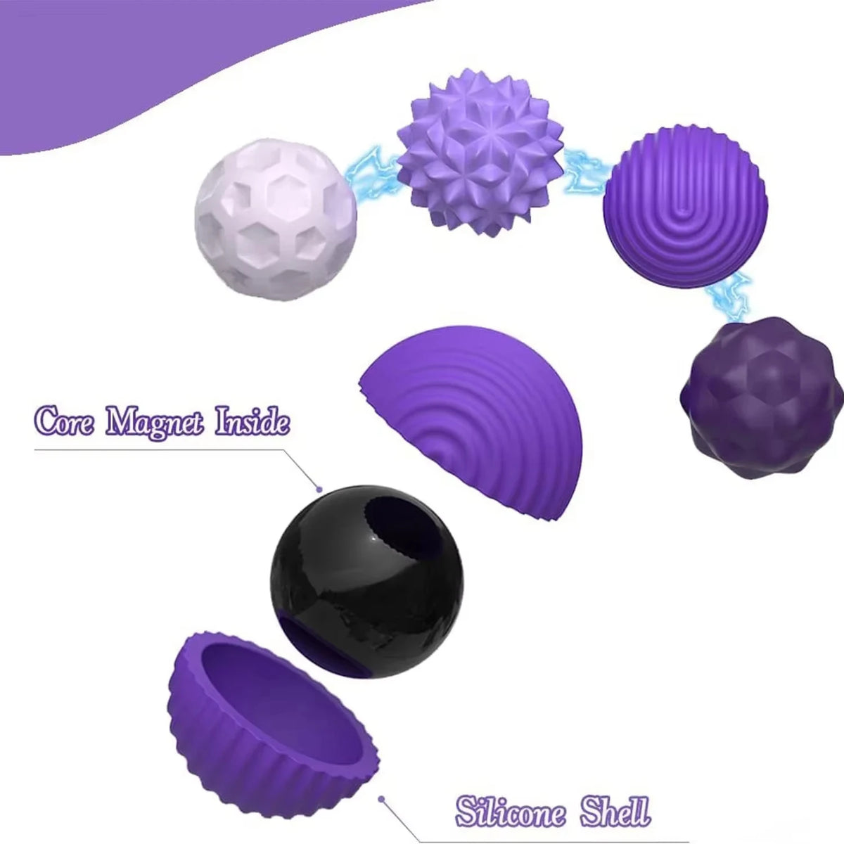 Magnetic Silicone Sensory Stress Balls