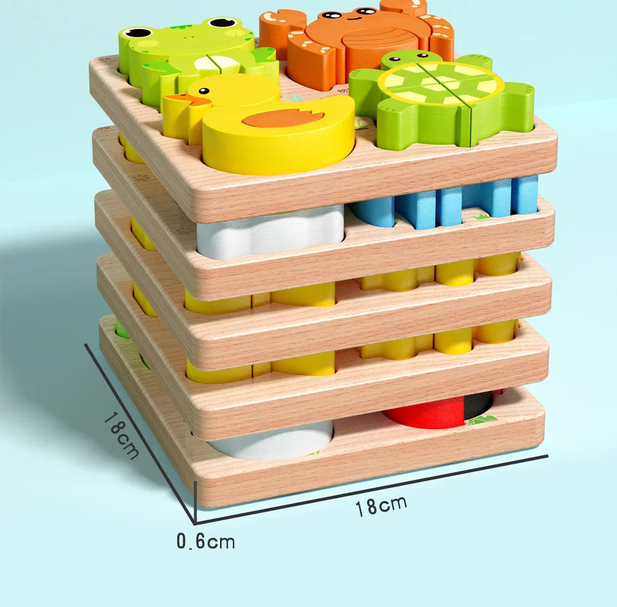 Montessori 3D Wooden Animal & Traffic Puzzle for Kids