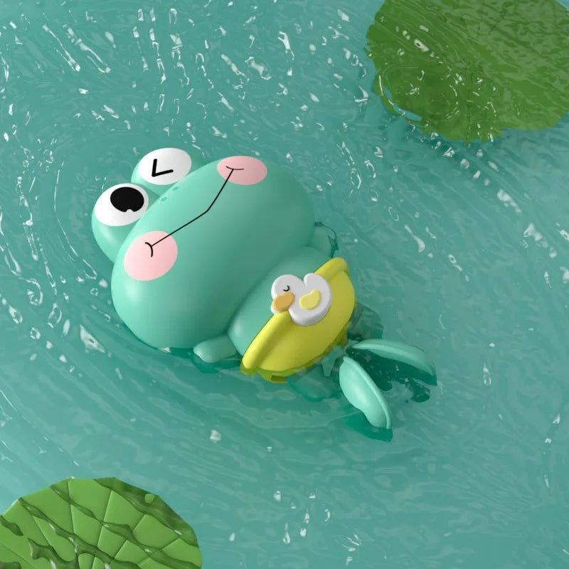 Spring-Powered Bath Toys for Kids – Cute Turtle, Duck, and Whale Water Toys
