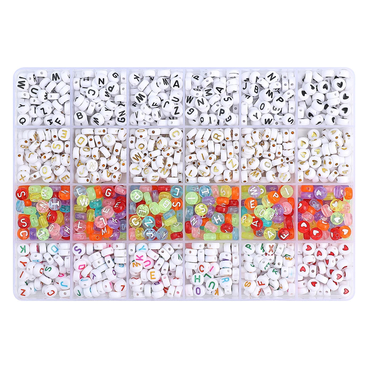 Acrylic Letter Bead Variety Pack for Jewelry Making