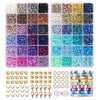 A variety of colorful flat round polymer clay beads in various shades and colors for DIY jewelry making