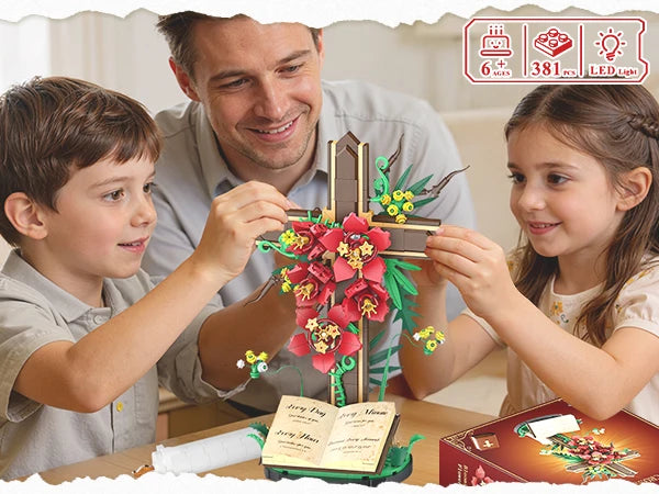 Cross Flower Building Block Set for Adults
