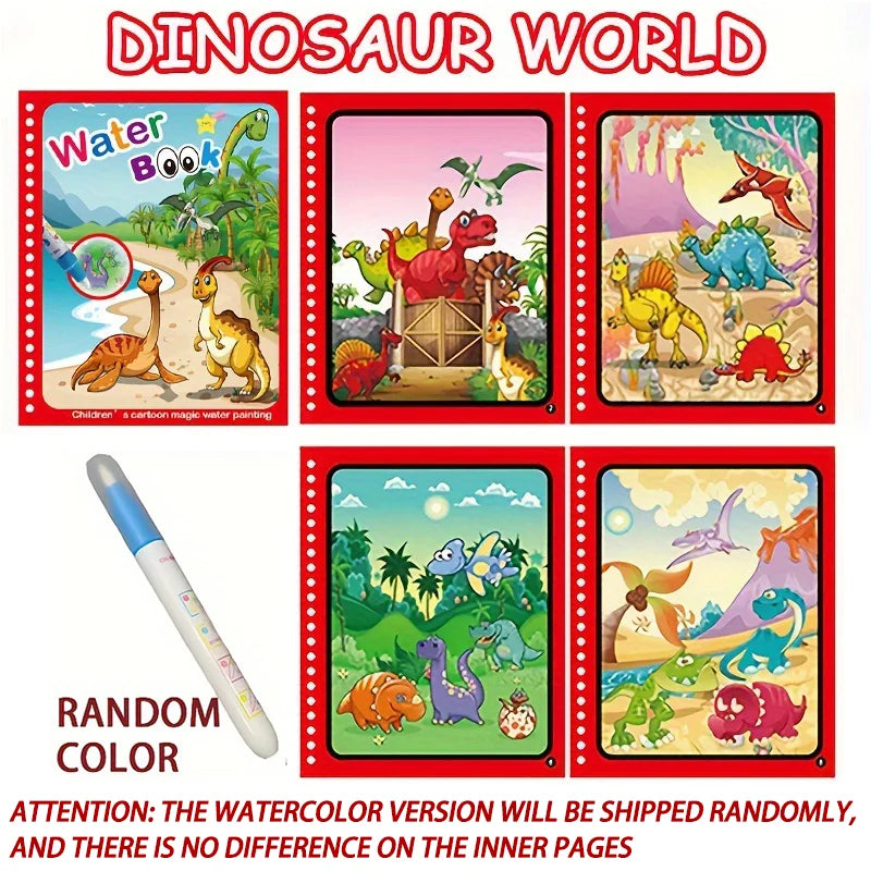 Magic Water Drawing Book for Kids - Reusable Coloring Fun