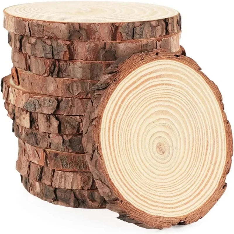 Natural Pine Wood Slices for DIY Crafts and Decor