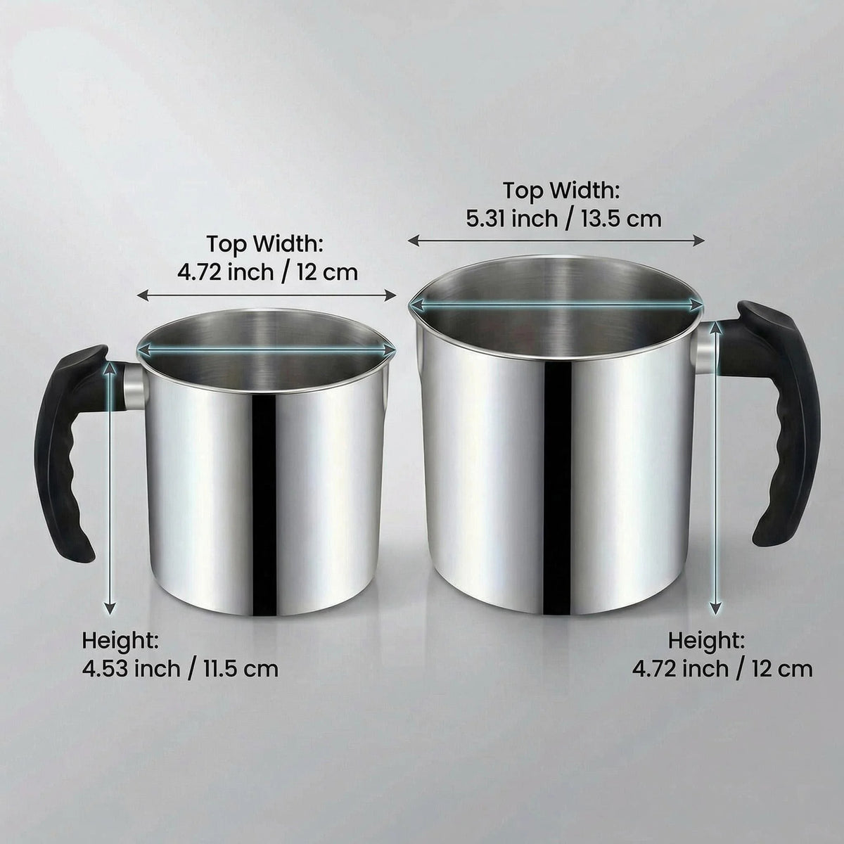 Stainless Steel Wax Melting Pitcher with Anti-Drip Spout