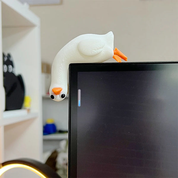 3D Printed Goose Monitor Buddy Desktop Decor