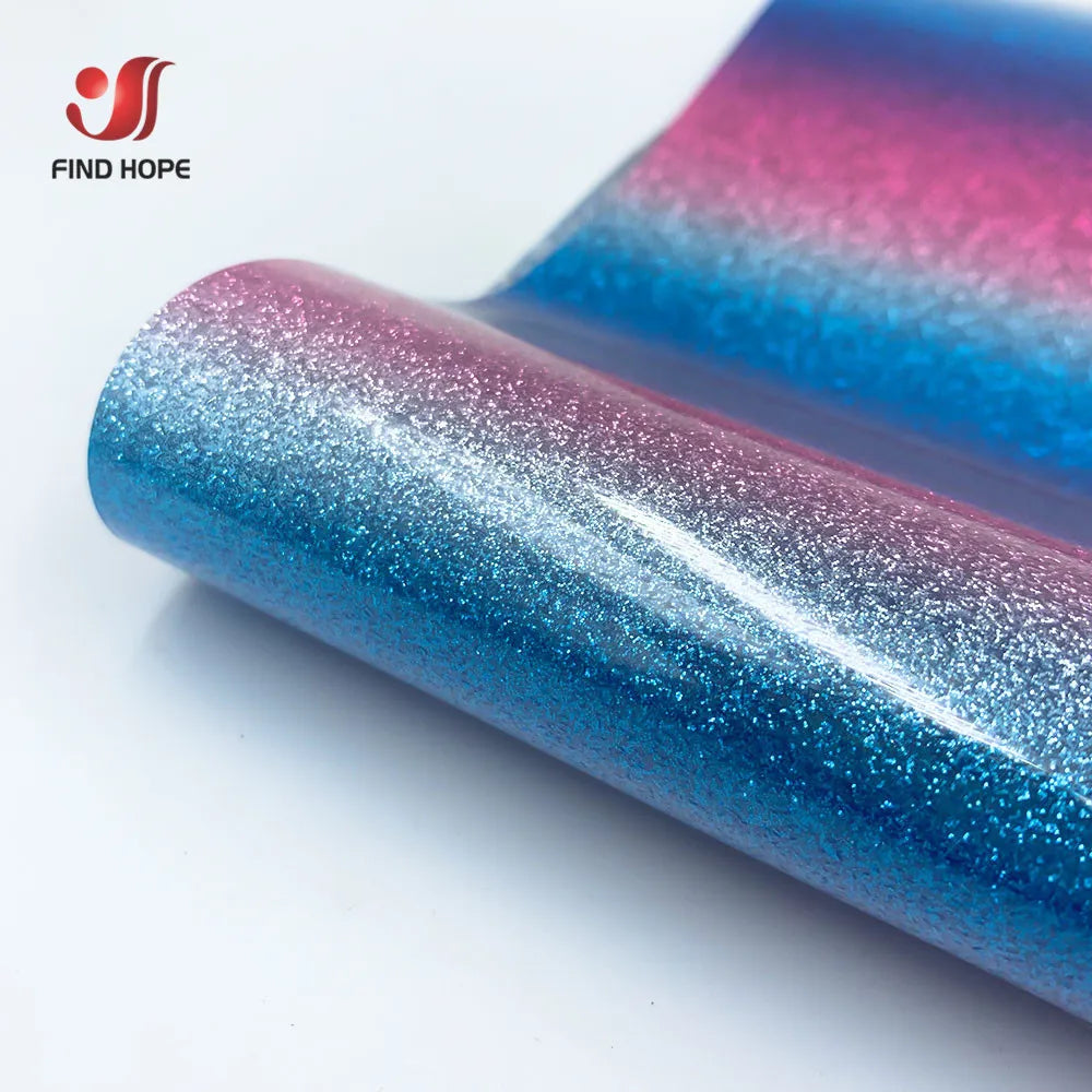 Rainbow Glitter Heat Transfer Vinyl for DIY Apparel