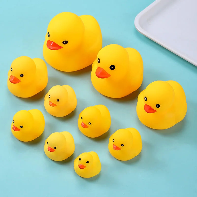 Classic Squeaky Rubber Duck Bath Toy for Babies