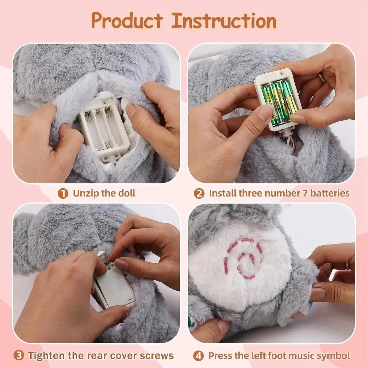 Cuddly Koala Plush Sleep Aid with Night Light and Soothing Sounds
