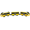Magnetic Wooden Train Set with Locomotive and Two Carriages