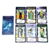 A collection of Spanish Angel Oracle cards featuring various angels like Zaphlas, Rachmiel, and Daniel.