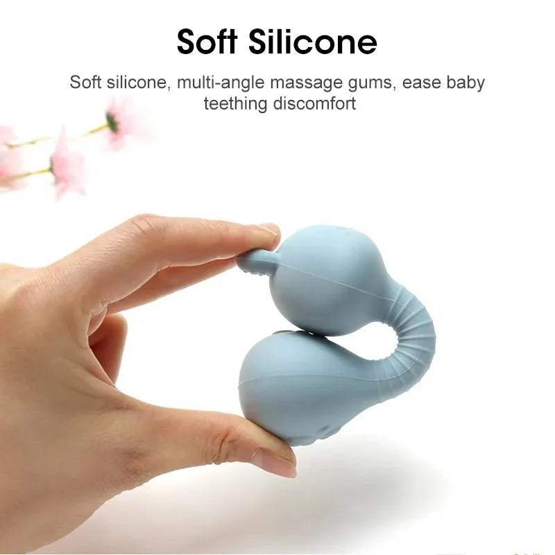 Rabbit Ear Silicone Baby Rattle & Teether Set