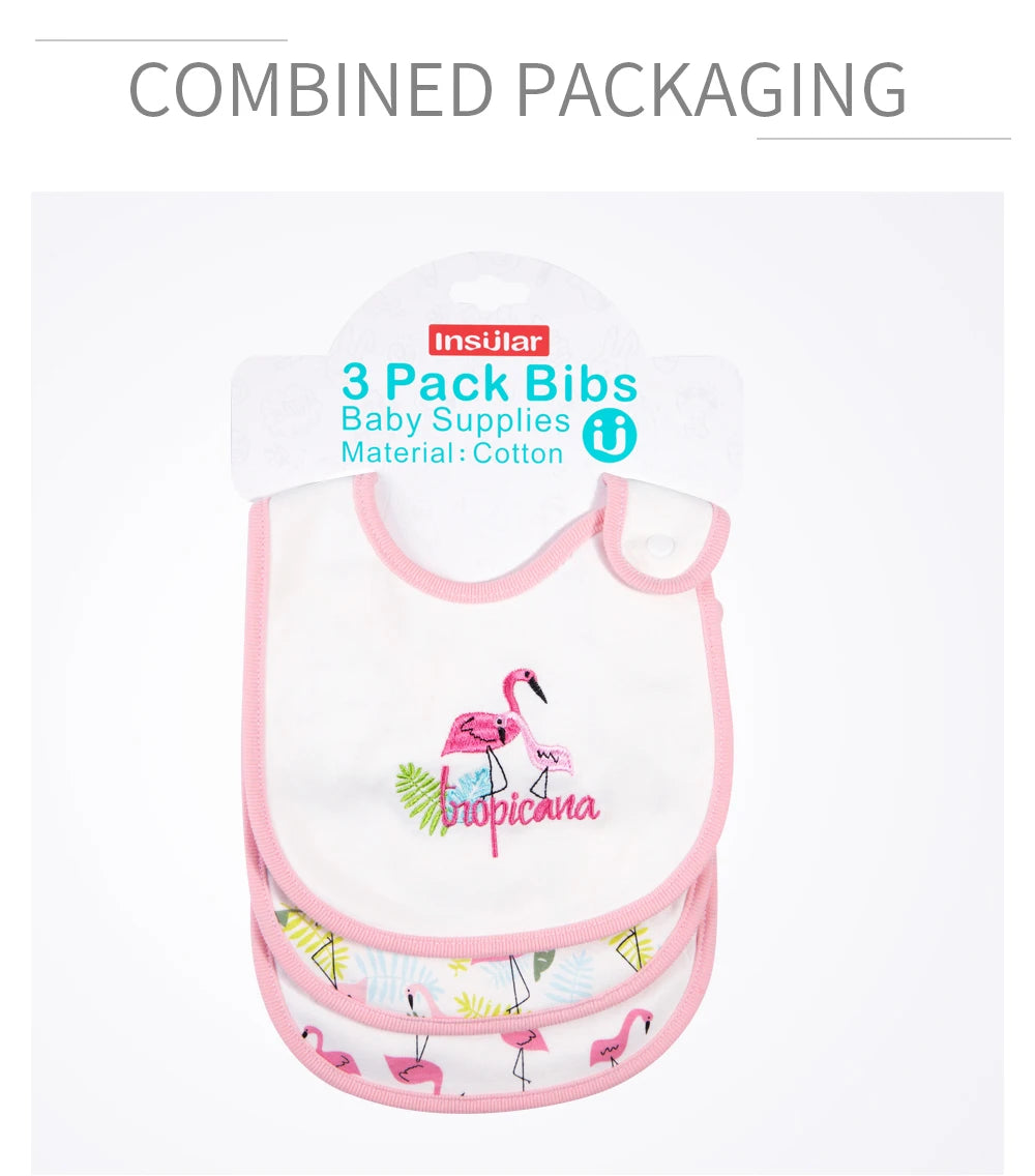 Cotton Bandana Bibs for Babies (3-Pack)