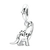 Silver-Plated Heart Charm Bead with Cubic Zirconia for Bracelets and DIY Jewelry