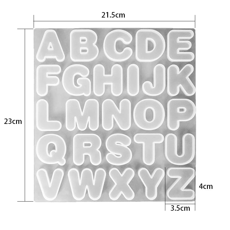 Letter & Number Silicone Mold for Resin Jewelry Making