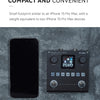 AnnBlach Box portable multi-effects pedal shown next to a smartphone for scale.