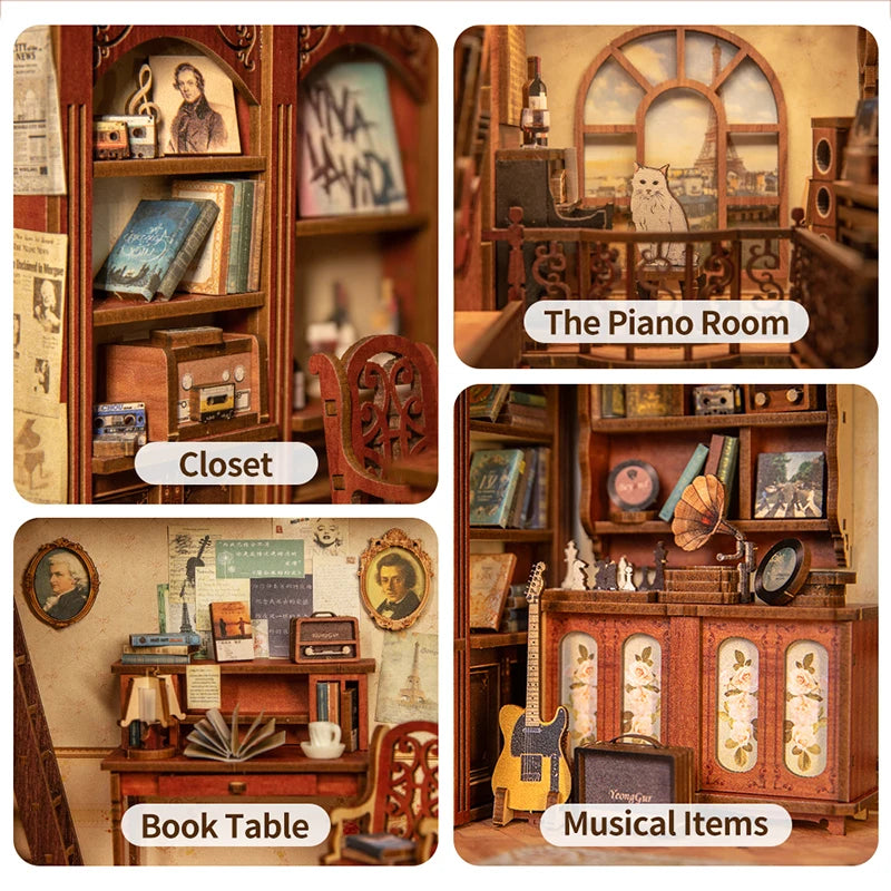 Eternal Bookstore DIY Book Nook Kit with LED Lighting