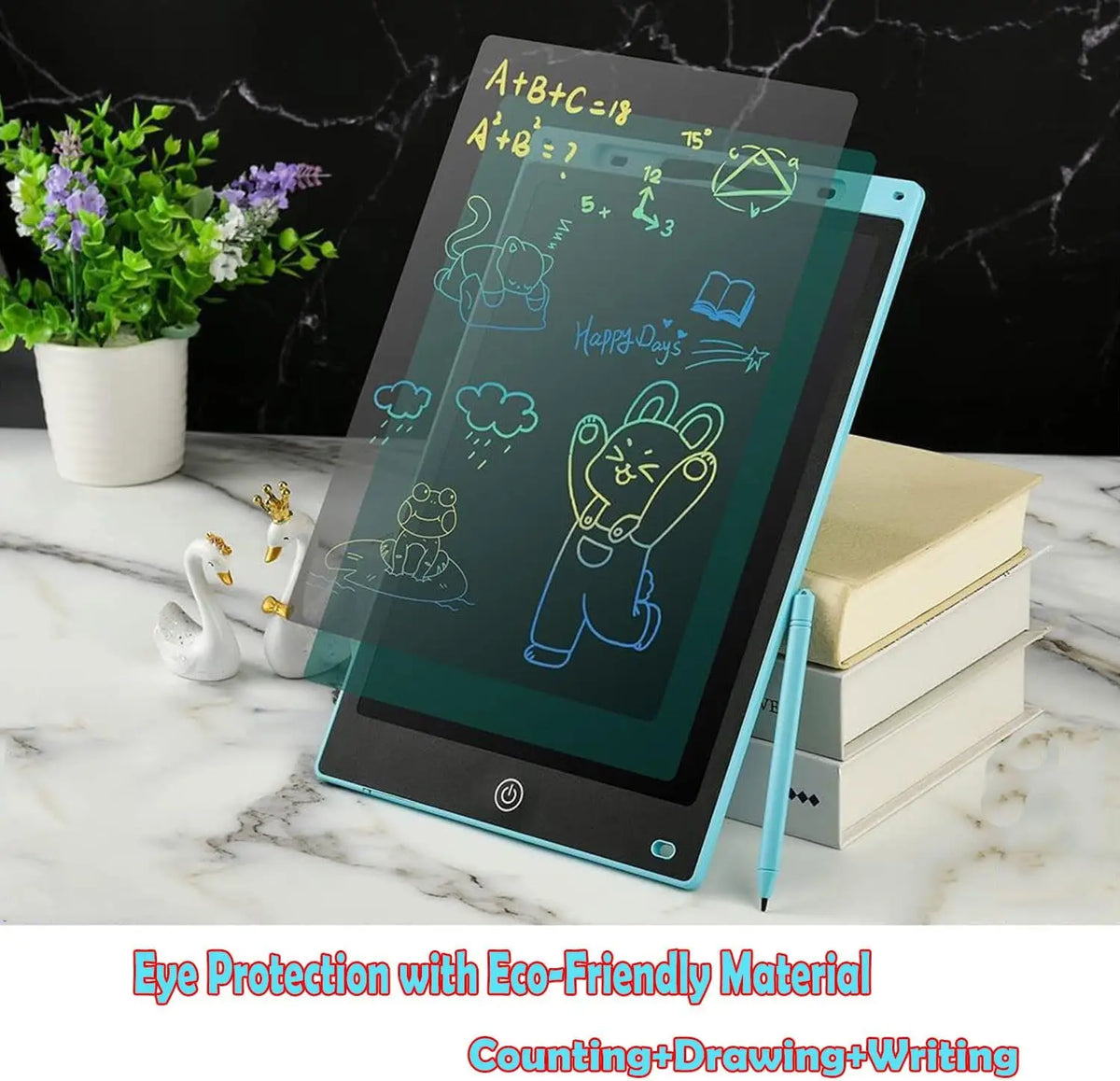 LCD Writing Tablet for Kids – 10 Inch Reusable Drawing Pad