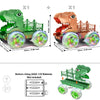 Dinosaur Monster Truck with Glowing LED Wheels – 2-Pack