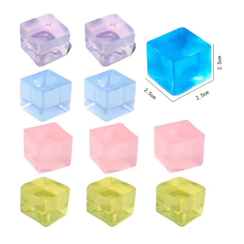 Squishy Ice Cube Fidget Toy Set – Stress Relief Sensory Balls for Kids and Adults