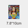 A colorful, distressed illustration featuring a bearded man with long hair surrounded by dollar signs and money symbols.