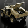 A tan 1:12 scale RC off-road climbing car with a raised hood and open cargo area.
