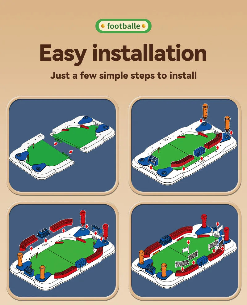 Portable Tabletop Soccer Game for Kids and Adults
